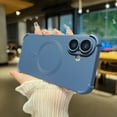 thumbnail image 1 of Magnetic for iPhone 16 Case [Compatible with MagSafe][Military Grade Drop Protection] Slim Translucent Matte Shockproof Four Corner Protection with Anti-Fingerprint Phone Case,Navyblue, 1 of 8