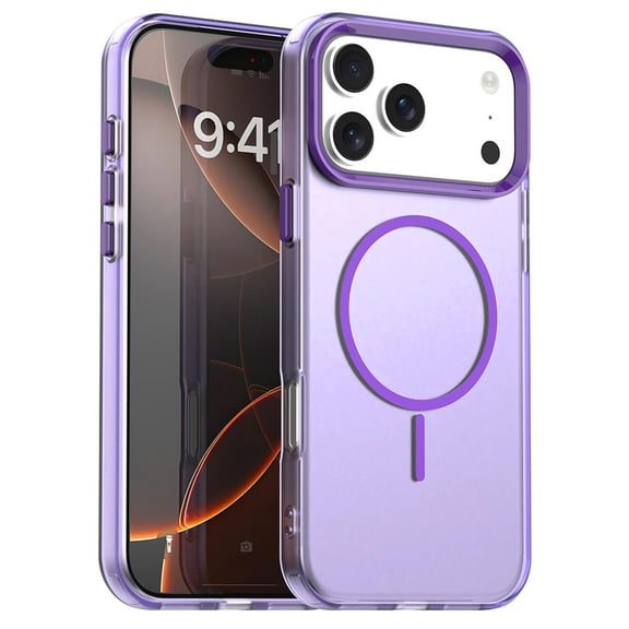 Magnetic for iPhone 16 Case, Wireless Charging Support, Military Grade Drop Protection, Non-Yellowing Slim Lightweight Shockproof Phone Case Cover for iPhone 16, Purple