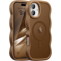 Magnetic for iPhone 16 Plus Case, Compatible with MagSafe, 2025 Transparent Wave Frame Design Case Soft Edge Cover Cute Clear Matte Shockproof Protective Phone Cover