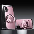 thumbnail image 1 of for Magnetic iPhone 16 Plus Case, Phone Case [Compatible with MagSafe] Rotatable Ring Holder Kickstand Design Shockproof Anti-fall Women Men Girls Boys Protective Phone Cover,Pink, 1 of 6