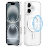 Magnetic iPhone 16 Plus Case Semi-Clear [Compatible with MagSafe][Camera Protection] [Military Grade Drop Tested] Slim Matte Protective Otter Cover Box Cell Phone Case for iPhone 16 Plus(6.7" 2024)