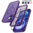 thumbnail image 1 of Magnetic for iPhone 16 Plus Case with Tempered Glass Screen Protector, Compatible with MagSafe Military Grade Drop Protection Shockproof Phone Case Rugged Cover for iPhone 16 Plus - Purple, 1 of 9