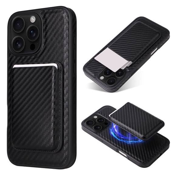 Magnetic For iPhone 16 Plus Phone Case,Detachable Magnetic PU Leather Wallet with Card Holder,Support Mag-Safe,Shockproof Rugged Ultra Slim Anti-fall Thin Fit Phone Case Cover,B