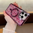 thumbnail image 1 of Magnetic for iPhone 16 Pro Case, Compatible with MagSafe, [Military Grade Drop Protection] Plating Glitter Soft Phone Case for Women Girls, Lightweight Diamond Sparkly Ultra Slim, Purple, 1 of 7