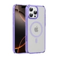 thumbnail image 1 of Magnetic for iPhone 16 Pro Case, [Compatible with MagSafe] Shockproof Protective Ultra Slim Transparent Anti-Scratch Anti-Fingerprint Phone Case Cover with Touchscreen Button, Purple, 1 of 9