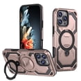 thumbnail image 1 of Magnetic for iPhone 16 Pro Case with Kickstand, [Compatible with MagSafe] [Military Grade Protection] Ring Stand Heavy Duty Drop Shockproof Rugged Phone Case for iPhone 16 Pro - Rosegold, 1 of 7