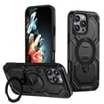 thumbnail image 1 of Magnetic for iPhone 16 Pro Case with Kickstand, [Compatible with MagSafe] [Military Grade Protection] Ring Stand Heavy Duty Drop Shockproof Rugged Phone Case for iPhone 16 Pro - Black, 1 of 7
