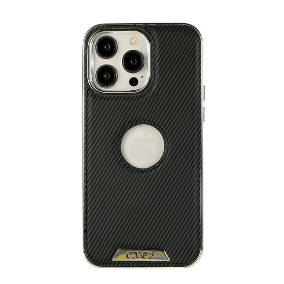 Magnetic for iPhone 16 Pro Case, [Military Grade Drop Tested] [Compatible with MagSafe] Shockproof Anti-fall Fiber Pattern PU Leather Back Slim Protective Case for iPhone 16 Pro,Black