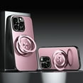 thumbnail image 1 of for Magnetic iPhone 16 Pro Case, Phone Case [Compatible with MagSafe] Rotatable Ring Holder Kickstand Design Shockproof Anti-fall Women Men Girls Boys Protective Phone Cover,Pink, 1 of 10