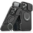 thumbnail image 1 of Magnetic for iPhone 16 Pro Max Case [Compatible with MagSafe] [360° Rotatable Ring Holder Kickstand] [Military Grade Protection] Shockproof Slim Phone Case for iPhone 16 Pro Max,Black, 1 of 9