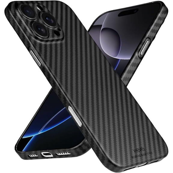 Magnetic for iPhone 16 Pro Max Case, Compatible with MagSafe,Premuim Carbon Fiber Slim Thin Shockproof Phone Cover Matte Anti-Scratch Protective Case for 16 Pro Max 6.9 inch(Black)