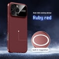 thumbnail image 1 of Magnetic for iPhone 16 Pro Max PU Leather Case, Cooling Heat Dissipation [Compatible with Mag-Safe] Protective Slim Lightweight Hard PC Shockroof Phone Cover for iPhone 16 Pro Max, Winered, 1 of 9