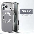 thumbnail image 1 of Magnetic For iPhone 16 Pro Phone Case,With 360° Rotatable Ring Kickstand,Compatible with Mag-Safe,Business Textured Back Design,Anti-Scratch Shockproof Anti-fall Protection Phone Case,Gray, 1 of 12