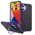 thumbnail image 1 of Magnetic for iPhone 16 Stand Case [Compatible with MagSafe] [Military Grade Drop Protection] [Lens Folded Bracket] Slim Grip Matte Shockproof with Anti-Fingerprint Phone Case,Purple, 1 of 8