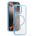 thumbnail image 1 of Magnetic for iPhone 16e Case [Compatible with MagSafe] [Strong Magnetic] Drop Protective Transparent Anti-Scratch Anti-Yellowing Matte PC Back Slim Case for iPhone 16e, Blue, 1 of 9
