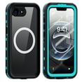 thumbnail image 1 of Magnetic for iPhone 16e Case Waterproof,Built-in Screen Protector[IP68 Underwater][Upgrade Military Dropproof][Compatible with Mag Safe] Full Body Shockproof Translucent Case,Blue, 1 of 12