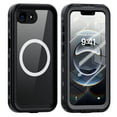 thumbnail image 1 of Magnetic for iPhone 16e Case Waterproof,Built-in Screen Protector[IP68 Underwater][Upgrade Military Dropproof][Compatible with Mag Safe] Full Body Shockproof Translucent Case,Black, 1 of 6