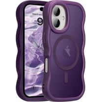 Magnetic for iPhone 17 Case, Compatible with MagSafe, 2025 Transparent Wave Frame Design Case Soft Edge Cover Cute Clear Matte Shockproof Protective Phone Case