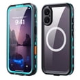 thumbnail image 1 of Magnetic for iPhone 17 Case Waterproof,Built-in Screen Protector[IP68 Underwater][Upgrade Military Dropproof][Compatible with Mag Safe] Full Body Shockproof Translucent Case,Blue, 1 of 12