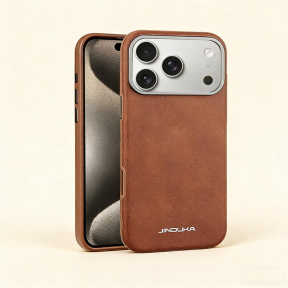 Magnetic for iPhone 17 PU Leather Case, [Compatible with Mag-Safe] Protective Slim Fit Lightweight Shockproof Anti-Scratch Wireless Charging Phone Cover for iPhone 17, Brown
