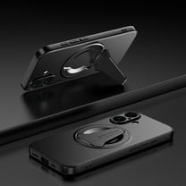 Magnetic For iPhone 17 Phone Case,Built-in Contractile Kickstand,Compatible with Mag-safe,Anti-Scratch Shckproof Anti-fall Drop Protection,Ultra Slim Rugged Durable Phone Case,Black