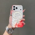 thumbnail image 1 of Magnetic for iPhone 17 Pro Case,Compatible with MagSafe, Cute Flower Floral Design iPhone 17 Pro Case for Women Girls, Slim Shockproof Soft TPU Bumper Hard PC Back Phone Case,B, 1 of 7