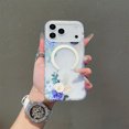 thumbnail image 1 of Magnetic for iPhone 17 Pro Case,Compatible with MagSafe, Cute Flower Floral Design iPhone 17 Pro Case for Women Girls, Slim Shockproof Soft TPU Bumper Hard PC Back Phone Case,F, 1 of 7