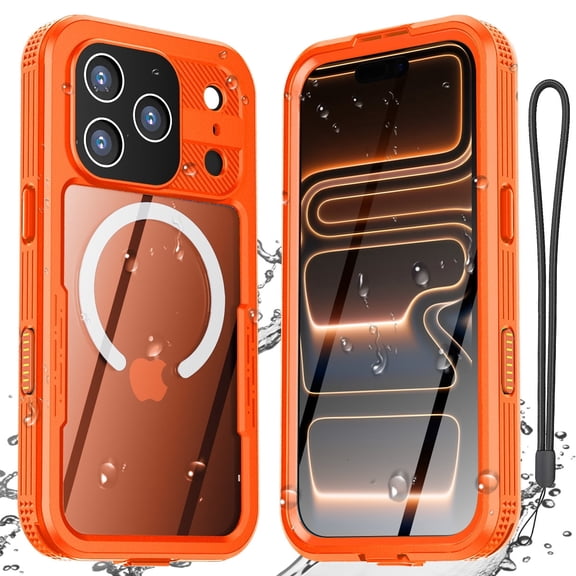 Magnetic for iPhone 17 Pro Case Waterproof, Built in Screen Protector & Camera Protection [Compatible with MagSafe] Full Body Dustproof Heavy Duty Rugged Phone Case