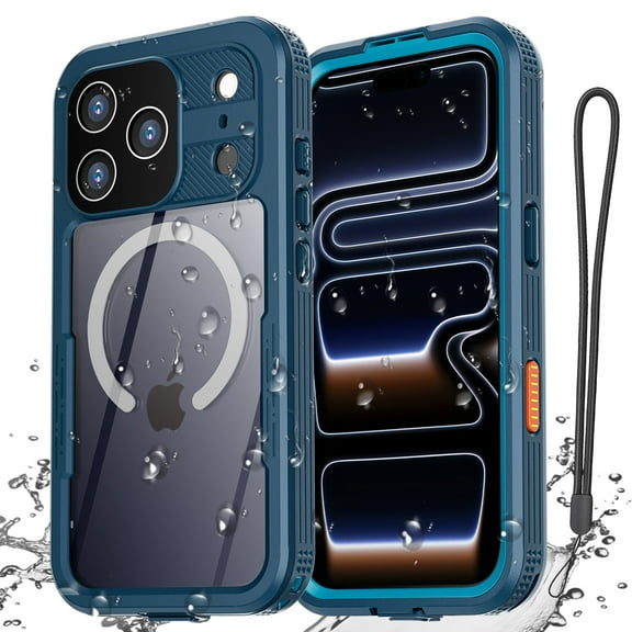 Magnetic for iPhone 17 Pro Case Waterproof, Built in Screen Protector & Camera Protection [Compatible with MagSafe] Full Body Dustproof Heavy Duty Rugged Phone Case