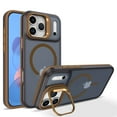 thumbnail image 1 of Magnetic for iPhone 17 Pro Max Case (Compatible with MagSafe) (Military Grade Drop Protection) Slim Translucent Matte Shockproof with Anti-Fingerprint Phone Case Built-in Kickstand,Brown, 1 of 5