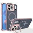 thumbnail image 1 of Magnetic for iPhone 17 Pro Max Case with Invisible Lens Ring Stand, [Compatible with MagSafe] [Military Drop Protection] Slim & Great Grip Feeling Matte Shockproof Protective Cover,Pink, 1 of 5