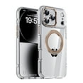 thumbnail image 1 of Magnetic for iPhone 17 Pro Max Case with Invisible Ring Holder Stand[Compatible with MagSafe][Military Drop Protection] Shockproof Not Yellowing Clear Slim Soft for Women Men,Gold, 1 of 12