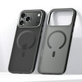 thumbnail image 1 of Magnetic for iPhone 17 Pro Max Case Matte, Upgraded Full Camera Protection Compatible with MagSafe Frosted Translucent Shockproof Anti-Scratch Slim Fit Case Military Grade Protection,Black, 1 of 9