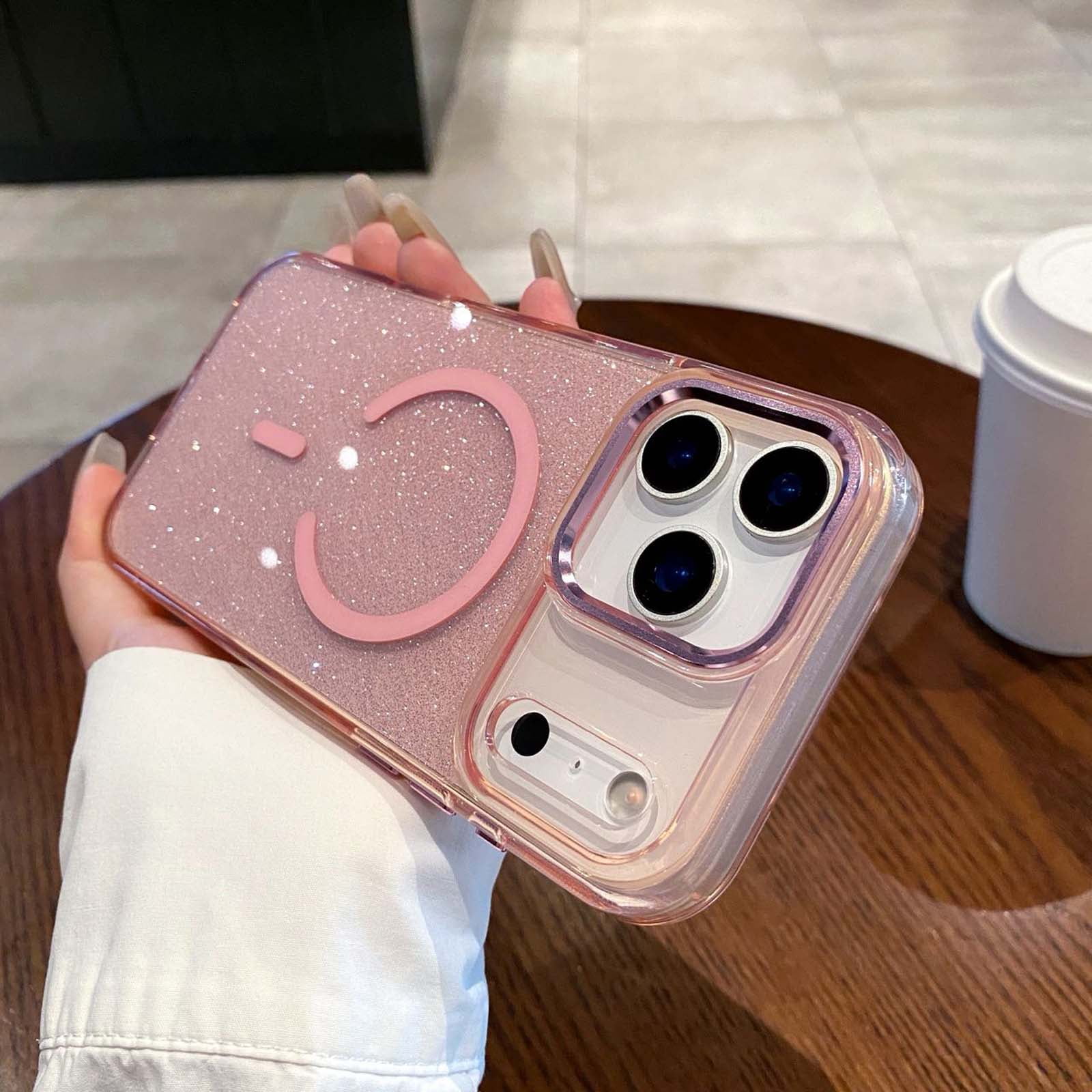 Magnetic For iPhone 17 Pro Max Phone Case,Sparkle Bling Shiny Sparkly Cute Glitter Back Design,Compatible with Mag-safe,Ultra Slim SHockproof ... Magnetic For iPhone 17 Pro Max Phone Case,Sparkle Bling Shiny Sparkly Cute Glitter Back Design,Compatible with Mag-safe,Ultra Slim SHockproof ...