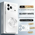 thumbnail image 1 of Magnetic For iPhone 17 Pro Max Phone Case,With 360° Rotatable Ring Kickstand,Glossy Lens Protection,Ultra Slim Shockproof Anti-Scratch Protection Rugged Thin Fit Phone Case Cover,White, 1 of 5