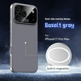 thumbnail image 1 of Magnetic for iPhone 17 Pro PU Leather Case, Cooling Heat Dissipation [Compatible with Mag-Safe] Protective Slim Lightweight Hard PC Shockroof Phone Cover for iPhone 17 Pro, Gray, 1 of 9