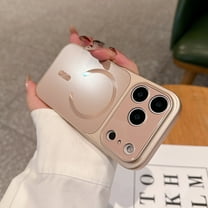 Magnetic For iPhone 17 Pro Phone Case,Compatible with Mag-Safe,Anti-Scratch Ultra Slim Shockproof Anti-fall Drop Protection,Glossy Matte Anti-Glare Rugged Thin Fit Phone Case,Desertgold