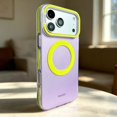 thumbnail image 1 of Magnetic For iPhone 17 Pro Phone Case,Compatible with Wireless Charging,Vibrant Two-color Contrasting Design,Anti-Scratch Shockproof Anti-fall Drop protection,Thin Fit Phone Case,D, 1 of 7