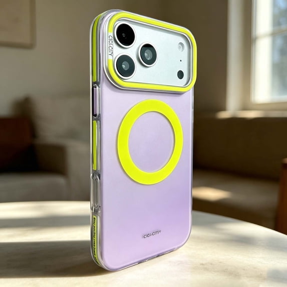 Magnetic For iPhone 17 Pro Phone Case,Compatible with Wireless Charging,Vibrant Two-color Contrasting Design,Anti-Scratch Shockproof Anti-fall Drop protection,Thin Fit Phone Case,D