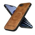 thumbnail image 1 of Magnetic for iPhone 7 / 8 / SE 2022 & 2020 Case, Compatible with MagSafe Support Magnetic Car Phone Mount PU Leather Slim Phone Case for Women Men for iPhone 7 / 8 / SE 2022 & 2020, Brown, 1 of 10