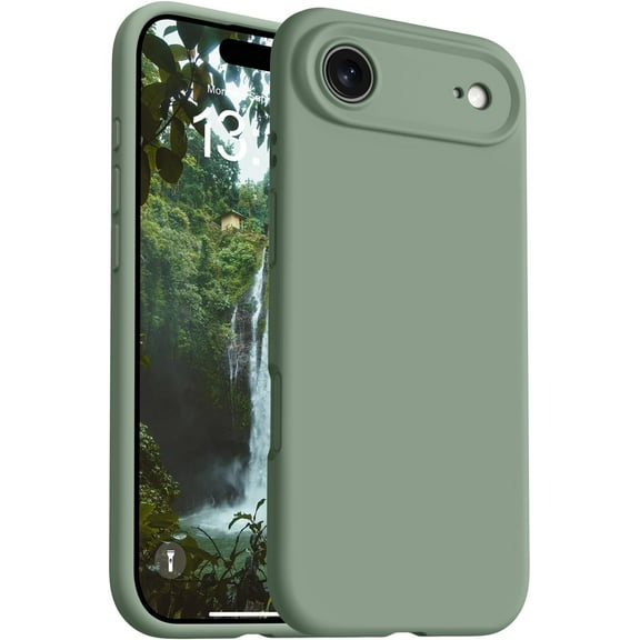 Magnetic for iPhone Air Case,Compatible with Magsafe,Classic Liquid Silicone Mobile Phone Case,Integrated Camera Control Button,Anti-Scratch Microfiber Lining, Calke Green