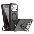 thumbnail image 1 of Magnetic For iPhone Air Phone Case,With Contractile Ring Kickstand,Compatible with Mag-Safe,Matte Skin-feel Ultra Slim Anti-fall Anti-Scratch Shockproof Protection Phone Case,Black, 1 of 14