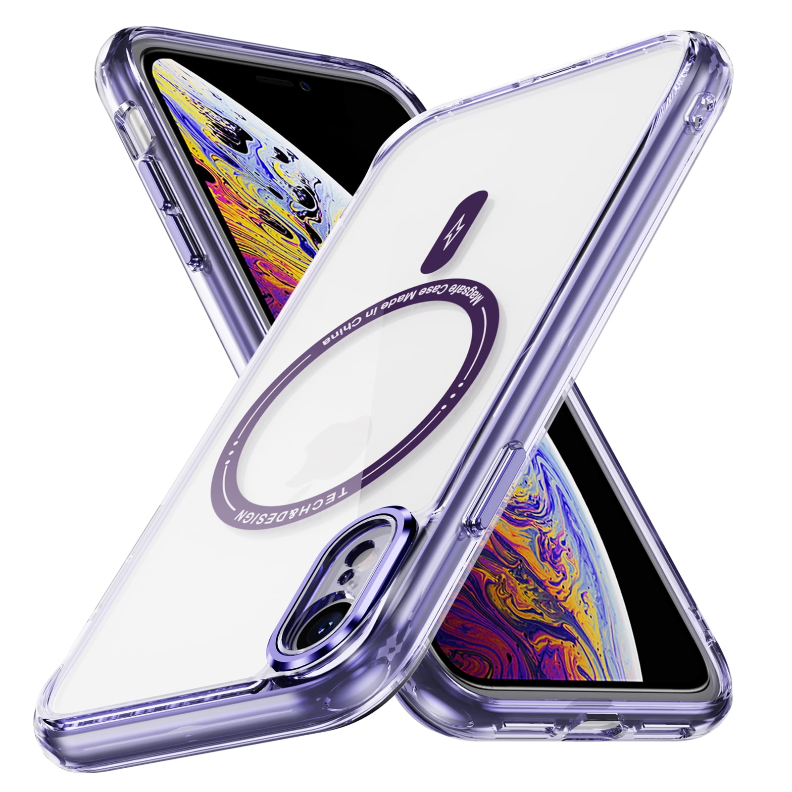 Wireless Charging Iphone Xr Clear Protective Case Magnetic For