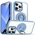 thumbnail image 1 of Magnetic for iPhone XS Max Case with 360° Ring Holder Kickstand [Compatible with MagSafe][Support Car Mount] Clear Non-Yellowing Shockproof Protection Phone Cover for iPhone XS Max, Blue, 1 of 9