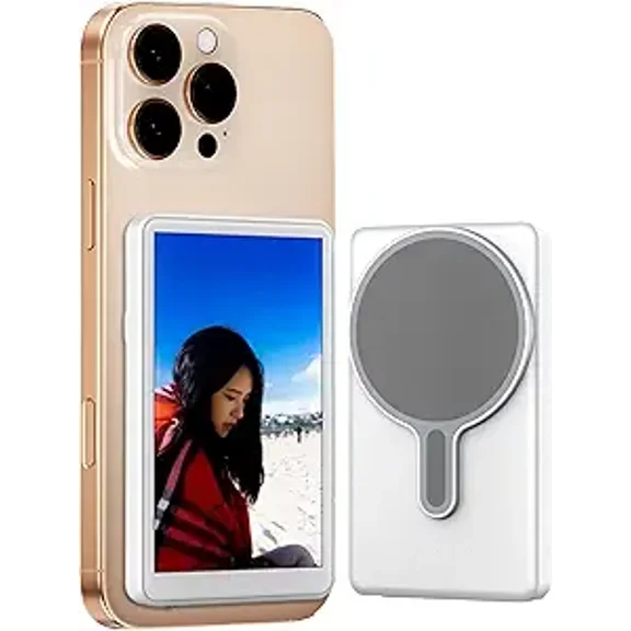 Mobile Phone Shoot Vlog Selfie Display, Magnetic Bracket Wireless Connection Compatible With Remote Control, 1080p, Compatible With Iphone And Android