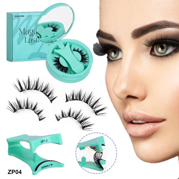 Magnetic suction false eyelashes one-piece adhesive free false eyelashes