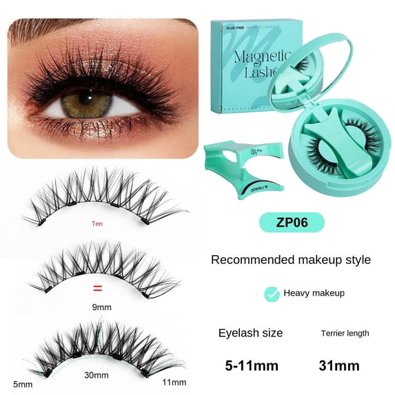 Magnetic suction false eyelashes, waterproof and durable, reusable
