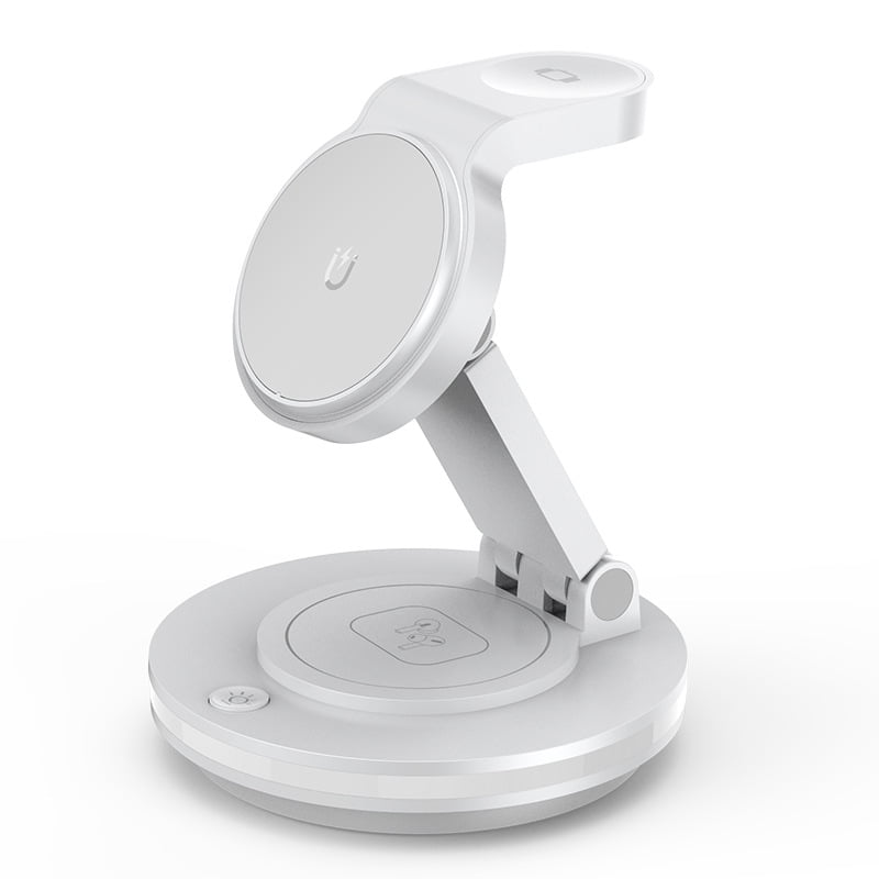 Magnetic three in one wireless fast charging dock, suitable for wireless charging of mobile phones, watches, and headphones, suitable for iPhone 15 14 13 12 11 Pro Max and Apple Watch iwacth AirPods