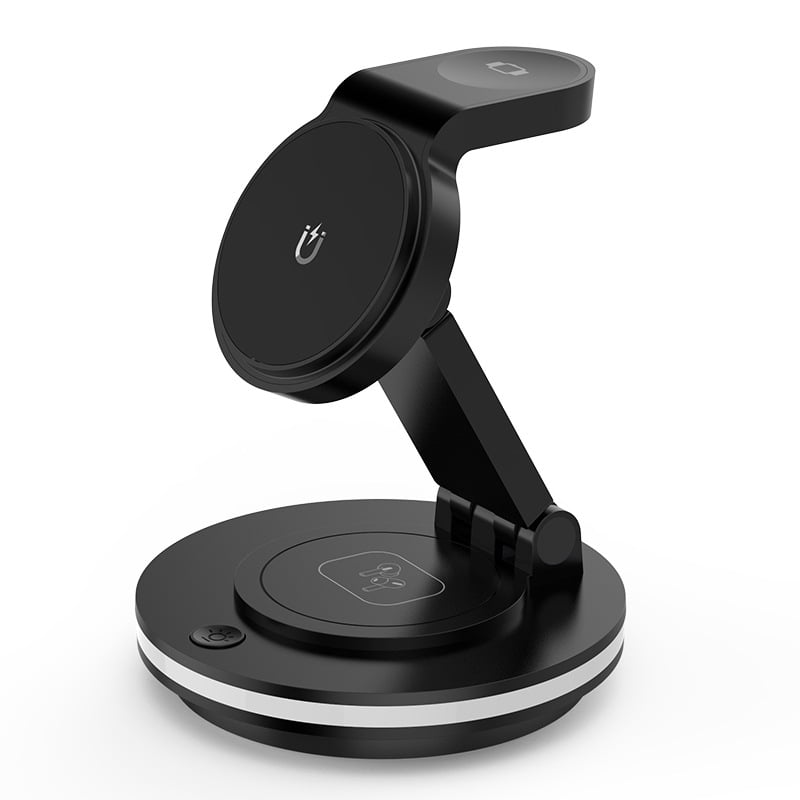 Magnetic three in one wireless fast charging dock, suitable for wireless charging of mobile phones, watches, and headphones, suitable for iPhone 15 14 13 12 11 Pro Max and Apple Watch iwacth AirPods