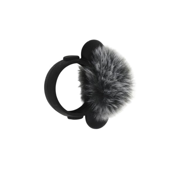 MagneticW1re1essLavalier MicrophoneFur--Windproof Cover Noise Reduction